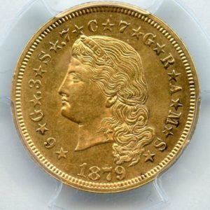 4 dollar gold stella coin