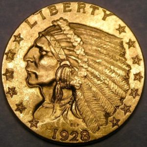 indian head 2.5 gold quarter eagle coin